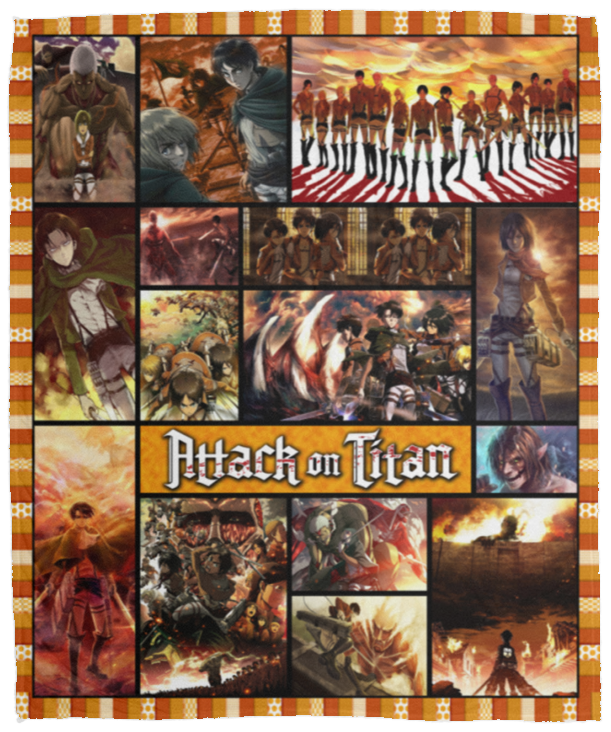 Attack On Titan Blankets, Attack on Titan Fleece, Sherpa Blanket Soft and Cozy VPM Cozy Plush Fleece Blanket - 50x60