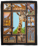 Giraffe Blanket, Giraffe 3D Fleece, Sherpa Blanket, Giraffe Lover Gift Ideas VPM Cozy Plush Fleece Blanket - 50x60