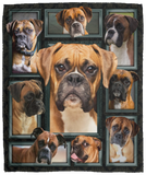Boxer Dog Blanket, 3D Boxer Fleece, Sherpa Blanket VPM Cozy Plush Fleece Blanket - 50x60