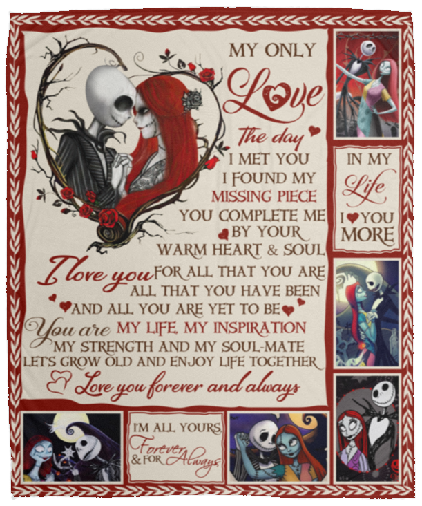 My Love Miiece All That You Are Blanket Nightmare Before Christmas Fleece Sherpa VPM Cozy Plush Fleece Blanket - 50x60