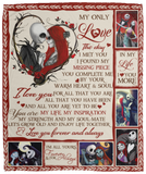 My Love Miiece All That You Are Blanket Nightmare Before Christmas Fleece Sherpa VPM Cozy Plush Fleece Blanket - 50x60