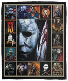Michael Myers Blankets, Horror Movies Quilt, Fleece Sherpa, Halloween Gifts 2 VPM Cozy Plush Fleece Blanket - 50x60