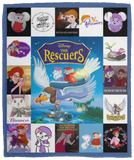 The Rescuers Blanket, The Rescuers Movie Fleece, Sherpa Blanket VPM Cozy Plush Fleece Blanket - 50x60
