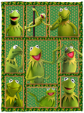 Kermit the Frog Blanket, Kermit the Frog Movies Fleece, Sherpa Blanket VPS Cozy Plush Fleece Blanket - 30x40