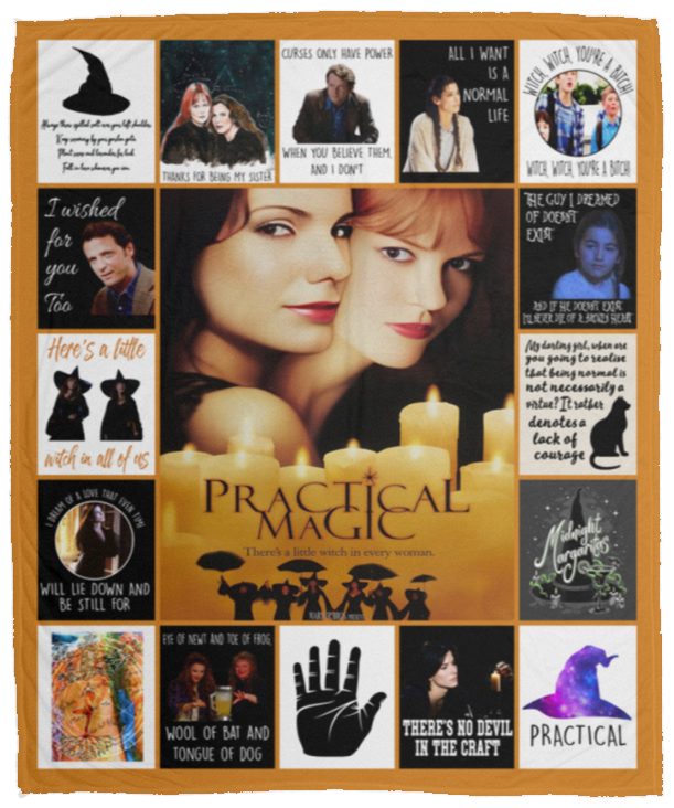 Practical Magic Blanket, Practical Magic Fleece, Sherpa Blanket Sally Owens VPM Cozy Plush Fleece Blanket - 50x60