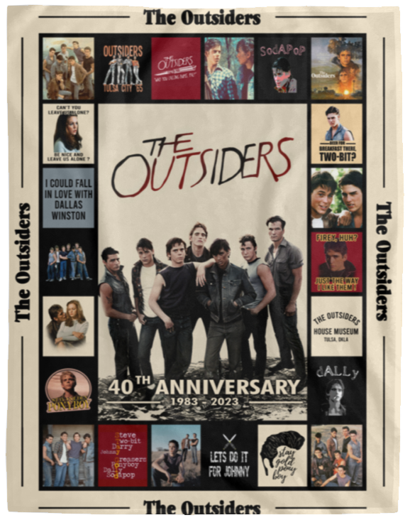 The Outsiders Blanket, The Outsiders - 40th Anniversary Fleece, Sherpa Blanket VPL Cozy Plush Fleece Blanket - 60x80