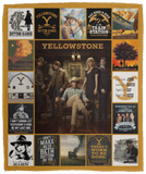 Yellowstone Blanket, Fleece, Sherpa Blanket 50x60, 60x80 inch VPM Cozy Plush Fleece Blanket - 50x60