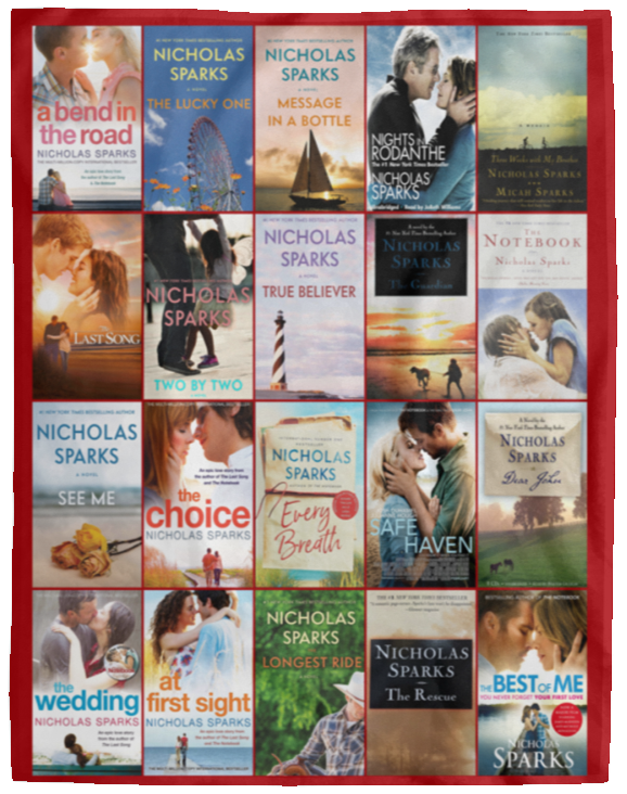Nicholas Sparks Blanket, Nicholas Sparks Fleece, Sherpa Blanket for Fans VPL Cozy Plush Fleece Blanket - 60x80