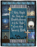 O holy night the stars... Blanket, Jesus Christmas Fleece, Sherpa Blanket - VPL Cozy Plush Fleece Blanket - 60x80
