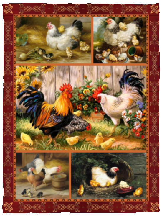 Poodle, Horse, Dragonfly, Chicken, Fox Blankets, Animal Quilt, Fleece Sherpa VPS Cozy Plush Fleece Blanket - 30x40