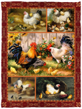 Poodle, Horse, Dragonfly, Chicken, Fox Blankets, Animal Quilt, Fleece Sherpa VPS Cozy Plush Fleece Blanket - 30x40