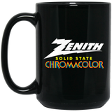 Zenith Mug Chromacolor, TV, Color, Electronics, Television Black Coffee Mug - BM15OZ 15 oz. Black Mug