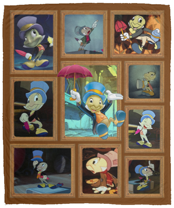 Jiminy Cricket Blanket, Jiminy Cricket Fleece Sherpa Blanket, Gifts for Kids VPM Cozy Plush Fleece Blanket - 50x60