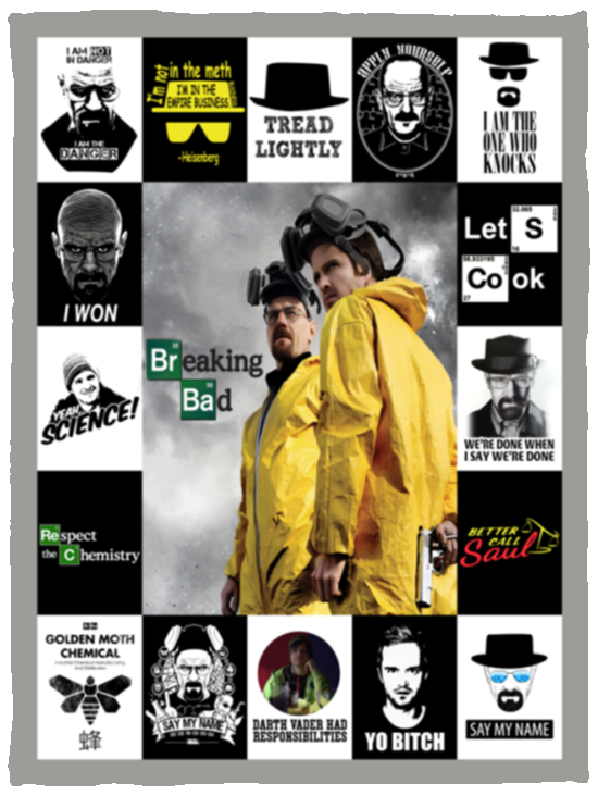 Breaking Bad Blanket, Breaking Bad TV Series Fleece, Sherpa Blanket - VPS Cozy Plush Fleece Blanket - 30x40