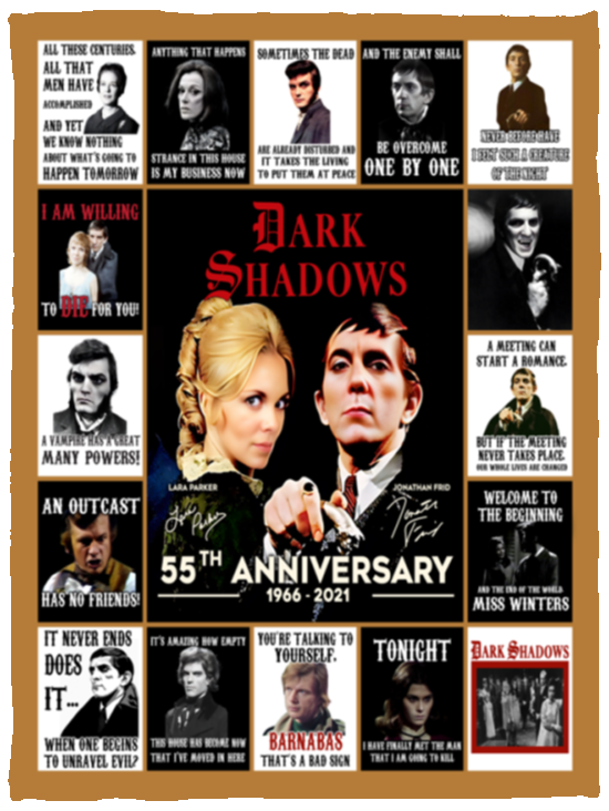 Dark Shadows Blanket, 55th Anniversary Fleece, Sherpa Blanket - VPS Cozy Plush Fleece Blanket - 30x40
