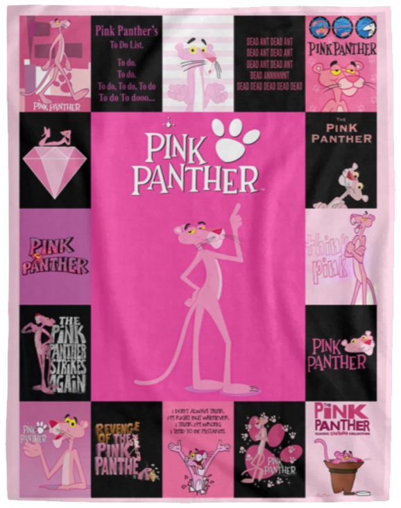 The Pink Panther Blanket, The Pink Panther Movies Fleece, Sherpa Blanket VPL Cozy Plush Fleece Blanket - 60x80