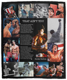 Rocky Balboa Blanket, Rocky Balboa Quotes Fleece, Sherpa Blanket VPM Cozy Plush Fleece Blanket - 50x60