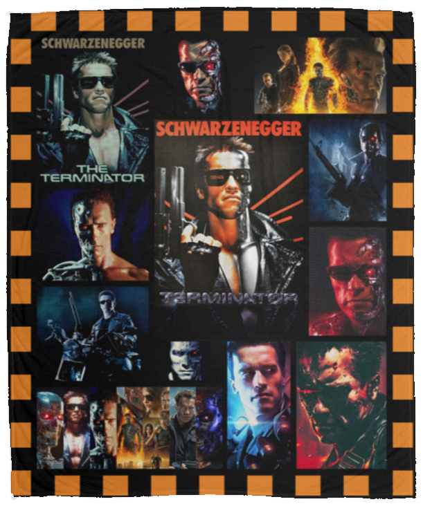 The Terminator Blankets, Arnold Schwarzenegger Fleece, Sherpa Blanket VPM Cozy Plush Fleece Blanket - 50x60