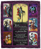 The Nightmare Before Christmas Blanket, To My Wife Fleece, Sherpa Blanket - VPM Cozy Plush Fleece Blanket - 50x60