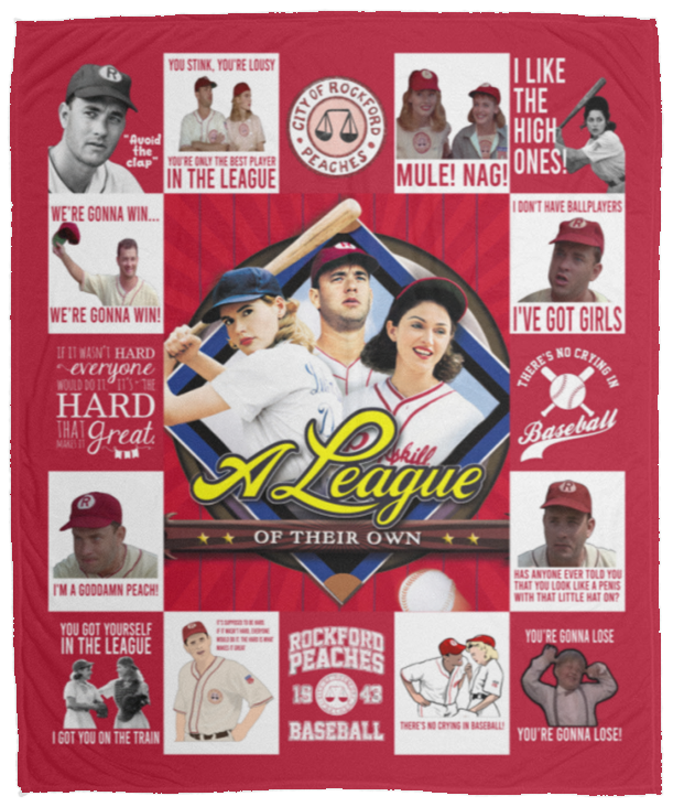 A League of Their Own Blanket, A League of Their Own Fleece, Sherpa Blanket VPM Cozy Plush Fleece Blanket - 50x60