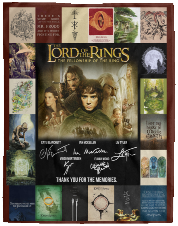 The Lord of the Rings Blanket, Gollum, The Hobbit Fleece, Sherpa Blanket VPL Cozy Plush Fleece Blanket - 60x80