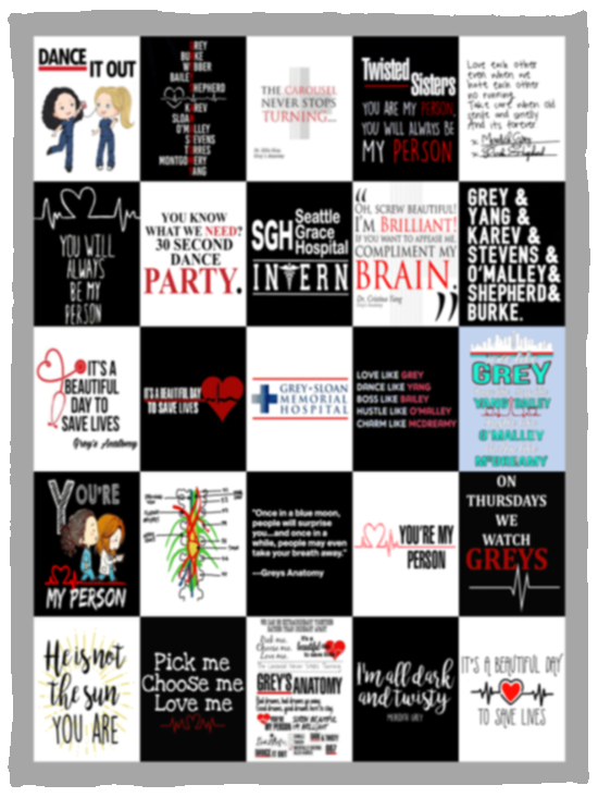 Grey's Anatomy Blanket, It’s A Beautiful Day To Save Lives Quilt, Fleece Sherpa VPS Cozy Plush Fleece Blanket - 30x40
