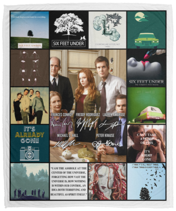 Six Feet Under Blanket, Six Feet Under TV Series Fleece, Sherpa Blanket VPM Cozy Plush Fleece Blanket - 50x60