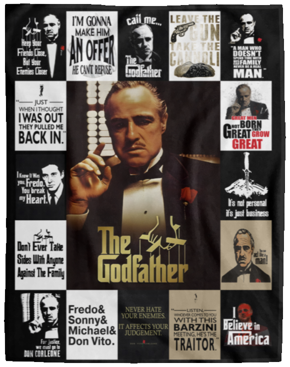 The Godfather Quilt The Godfather Quotes Blanket Fleece Sherpa Throw Blanket VPL Cozy Plush Fleece Blanket - 60x80
