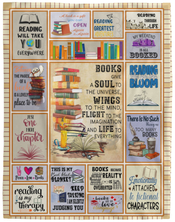 Book Lovers Blanket, Gifts for Readers Book Lovers Women Throw Blanket VPL Cozy Plush Fleece Blanket - 60x80