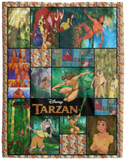 Tarzan Blankets, Tarzan 3D and Jane Quilt, Fleece Sherpa, Blanket Soft and Cozy VPL Cozy Plush Fleece Blanket - 60x80