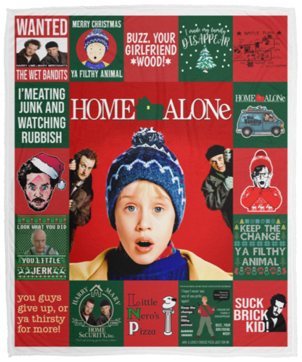 Home Alone Blanket, Home Alone Fleece, Sherpa Blanket Soft and Cozy Luxury VPM Cozy Plush Fleece Blanket - 50x60