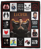 Lucifer Blankets, The Fallen Angel Fleece Sherpa, Lucifer Morningstar Blankets - VPM Cozy Plush Fleece Blanket - 50x60