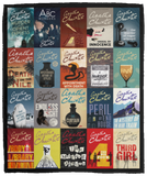 Agatha Christie Quilt, Agatha Christie Books Fleece, Sherpa Blanket VPM Cozy Plush Fleece Blanket - 50x60