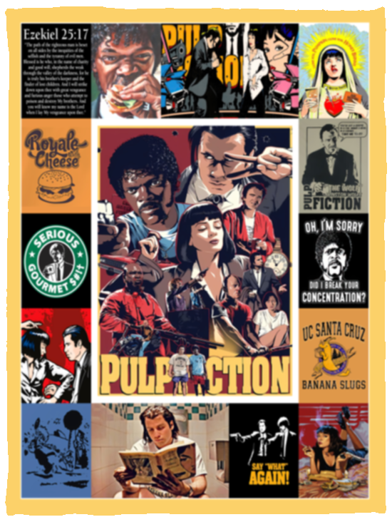 Pulp Fiction Blanket, Pulp Fiction Movie Fleece, Sherpa Blanket Ver2 VPS Cozy Plush Fleece Blanket - 30x40