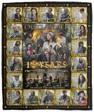 Outlander Blanket, Outlander 10 Years 2014 2024 Fleece Sherpa Blanket VPM Cozy Plush Fleece Blanket - 50x60