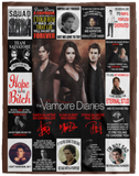 The Vampire Diaries Blankets, The Vampire Diaries TV Series Fleece, Sherpa VPL Cozy Plush Fleece Blanket - 60x80