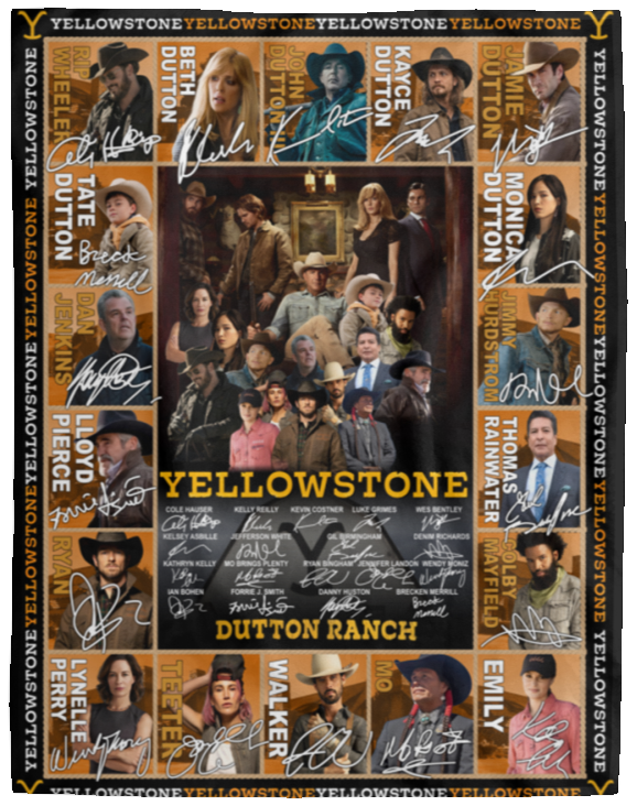 Yellowstone Blanket, Yellowstone Dutton Ranch TV Series Fleece, Sherpa Blanket VPL Cozy Plush Fleece Blanket - 60x80