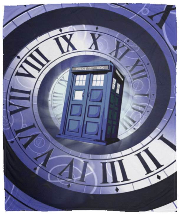 Doctor Who Tardis Blanket, Tardis Fleece, Sherpa Blanket VPM Cozy Plush Fleece Blanket - 50x60