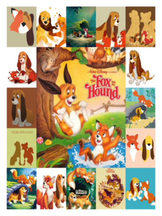 The Fox And The Hound Blanket, Tod and Copper Fleece Blanket Cartoon Movies VPS Cozy Plush Fleece Blanket - 30x40