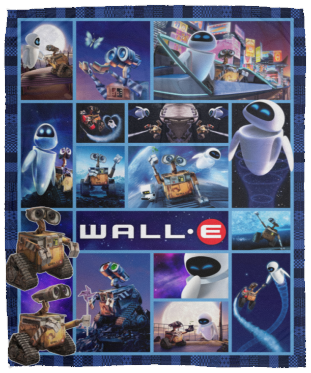 Wall E Blanket, Wall E Fleece, Sherpa Blanket Soft and Cozy Luxury VPM Cozy Plush Fleece Blanket - 50x60