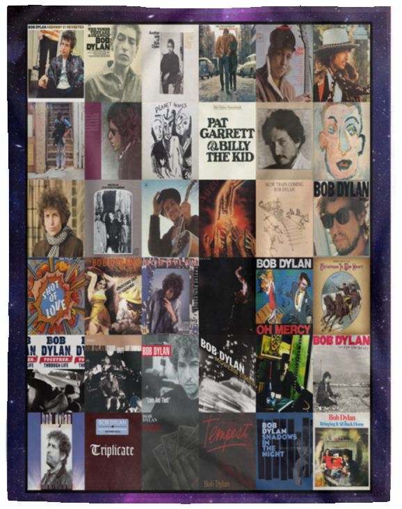Bob Dylan Blanket, Bob Dylan Albums Fleece, Sherpa Blanket - VPL Cozy Plush Fleece Blanket - 60x80