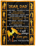 to My Dear DAD Love Your Daughter Blanket - VPL Cozy Plush Fleece Blanket - 60x80