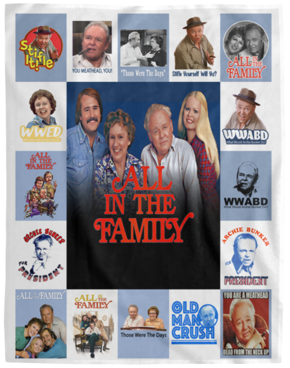 All in the Family Blanket, All in the Family TV Series Fleece, Sherpa Blanket - VPL Cozy Plush Fleece Blanket - 60x80