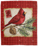 Cardinal Christmas Blanket, Merry Christmas Fleece, Sherpa Blanket - VPM Cozy Plush Fleece Blanket - 50x60