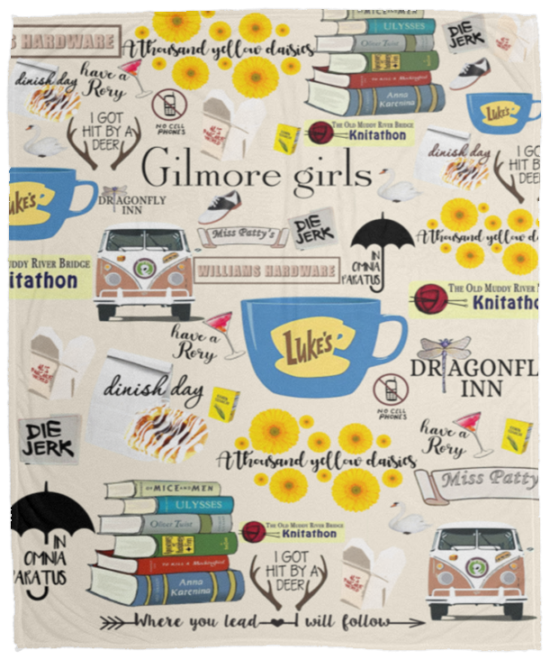 Gilmore Girls Blanket, Williams Hardware Fleece, Sherpa Blanket Girls Gifts VPM Cozy Plush Fleece Blanket - 50x60