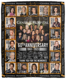 General Hospital Blankets, General Hospital 60th Anniversary Fleece, Sherpa VPM Cozy Plush Fleece Blanket - 50x60