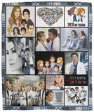 Grey's Anatomy Blankets, Grey's Anatomy TV Series Fleece Sherpa Blankets VPM Cozy Plush Fleece Blanket - 50x60