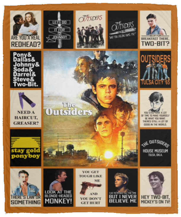Movies Blanket, 80s Movie Blanket, Teenage Blanket, Anniversary - The Outsiders Blanket, The Outsiders TV Series Fleece, Sherpa Blanket VPM Cozy Plush Fleece Blanket - 50x60