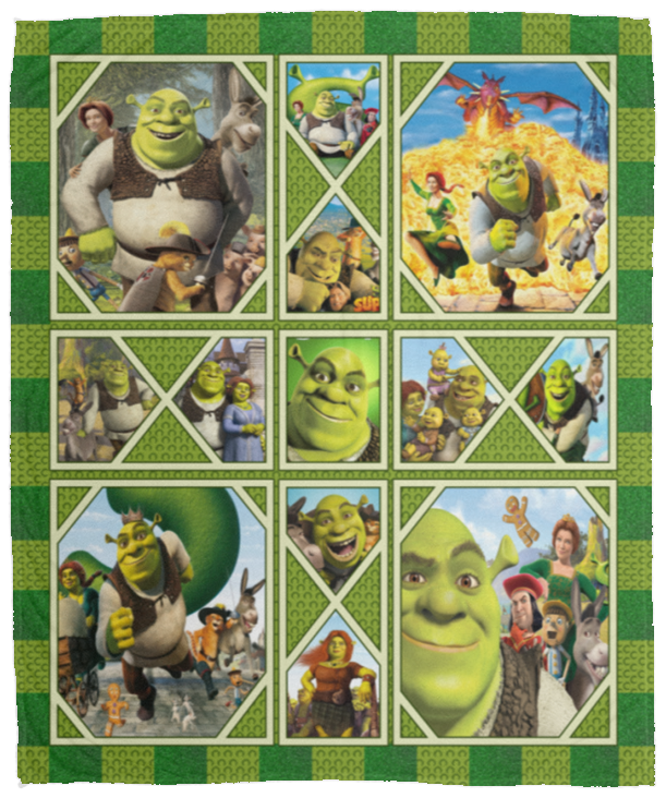 Shrek Blanket, Shrek Cartoon Movies Fleece, Sherpa Blanket Gifts VPM Cozy Plush Fleece Blanket - 50x60