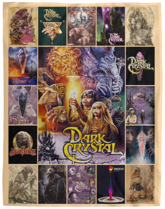 The Dark Crystal Blankets, Missing Magical Crystal Fleece Sherpa, Gelfling Gifts VPL Cozy Plush Fleece Blanket - 60x80